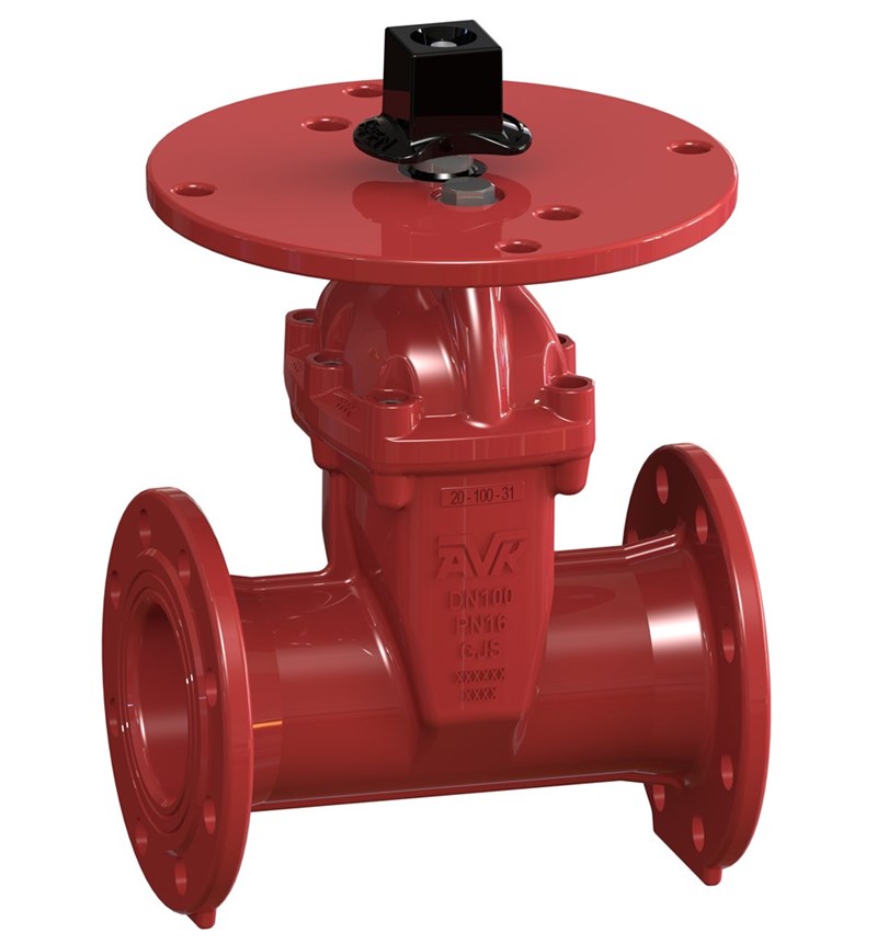45/AD, post indic., long body to EN-std, red, black stem nut for CTC